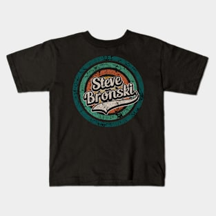 Steve Bronski // Retro Circle Crack Vintage Kids T-Shirt